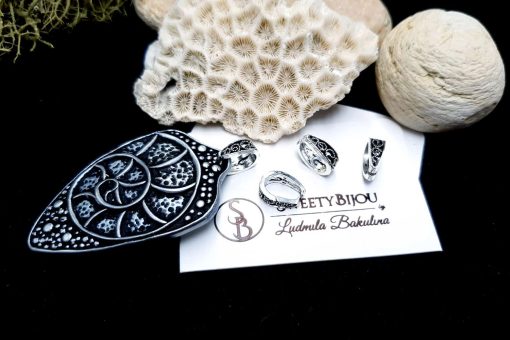 Silver Baroque Style Pendant Pinch Bail - 14x10mm #22945