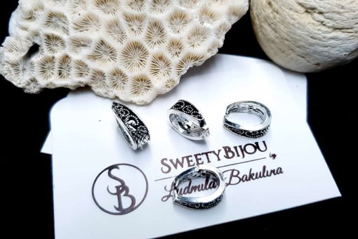 Silver Baroque Style Pendant Pinch Bail - 14x10mm #22949