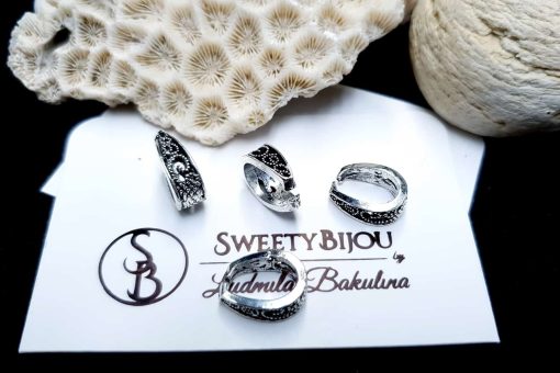 Silver Baroque Style Pendant Pinch Bail - 14x10mm #22951