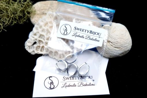 Silver Baroque Style Pendant Pinch Bail - 14x10mm #22960