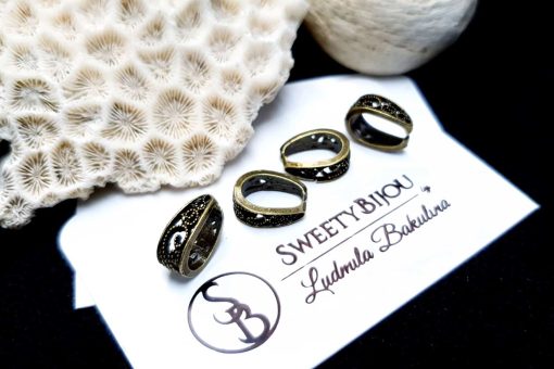 Bronze Baroque Style Pendant Pinch Bail - 14x10mm #22952