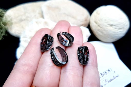 Gun Metal Baroque Style Pendant Pinch Bail #22977