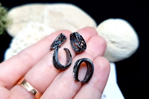 Gun Metal Baroque Style Pendant Pinch Bail #22978