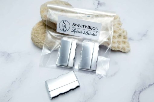 Silver Color Magnetic Clasps - 2 pairs #23268