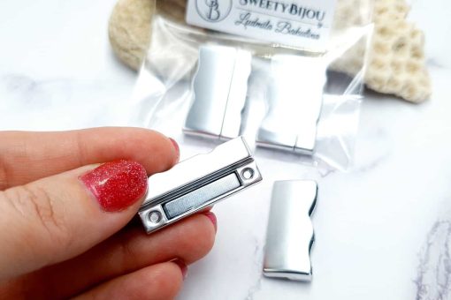 Silver Color Magnetic Clasps - 2 pairs #23272