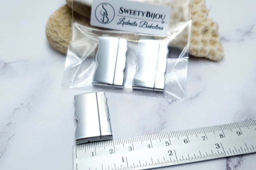 Silver Color Magnetic Clasps - 2 pairs #23278