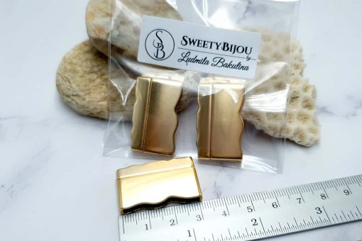 Golden Color Magnetic Clasps - 2 pairs #23273