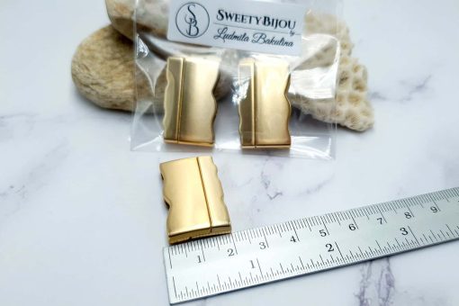 Golden Color Magnetic Clasps - 2 pairs #23275