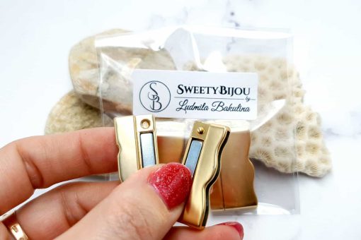 Golden Color Magnetic Clasps - 2 pairs #23280