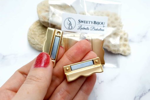 Golden Color Magnetic Clasps - 2 pairs #23282