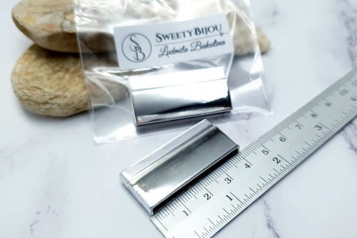 Silver Color Long Magnetic Clasps - 2 pairs #23294