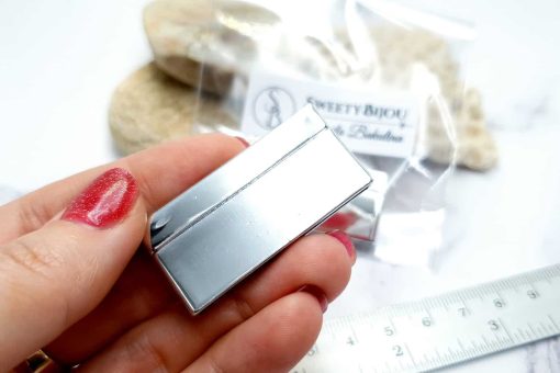 Silver Color Long Magnetic Clasps - 2 pairs #23296