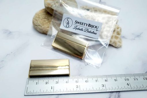 Golden Color Long Magnetic Clasps - 2 pairs #23299