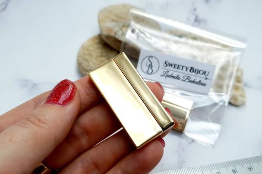 Golden Color Long Magnetic Clasps - 2 pairs #23305