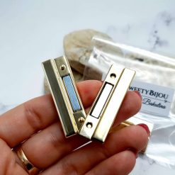 Golden Color Long Magnetic Clasps - 2 pairs #23306