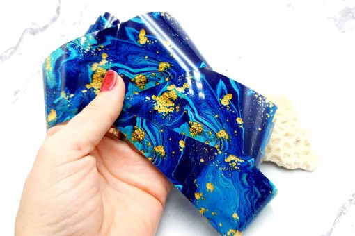 Deep blue weaves pattern, transfer foil pattern