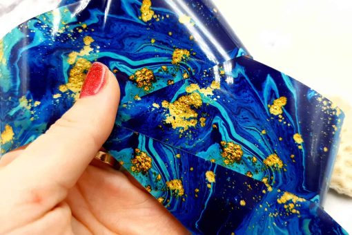 Deep blue weaves pattern, transfer foil pattern - Image 3