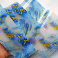 Blue and gold pattern, transfer foil pattern #23361