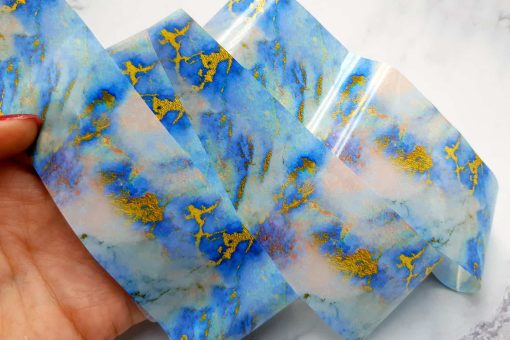 Blue and gold pattern, transfer foil pattern #23361
