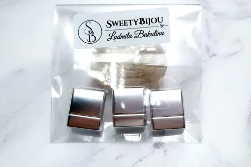 Silver Color Short Magnetic Clasps - 3 pairs #25293
