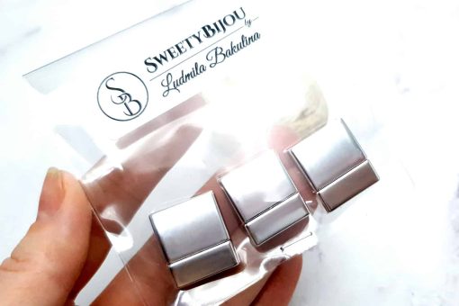 Silver Color Short Magnetic Clasps - 3 pairs #25297