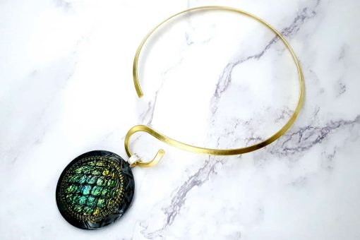 Twisted Golden Metal Necklaces For Pendant #25306