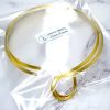 Twisted Golden Metal Necklaces For Pendant #25315
