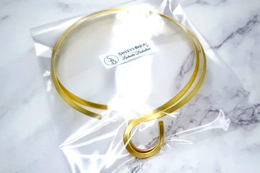 Twisted Golden Metal Necklaces For Pendant #25315