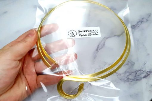 Twisted Golden Metal Necklaces For Pendant #25322