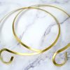 Twisted Golden Metal Necklaces For Pendant #25330