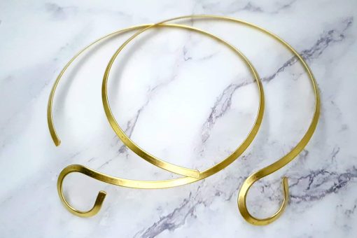 Twisted Golden Metal Necklaces For Pendant #25330