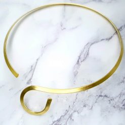 Twisted Golden Metal Necklaces For Pendant #25333