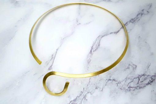 Twisted Golden Metal Necklaces For Pendant #25333