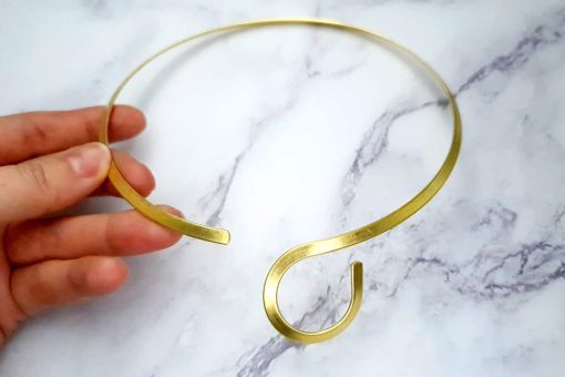 Twisted Golden Metal Necklaces For Pendant #25345