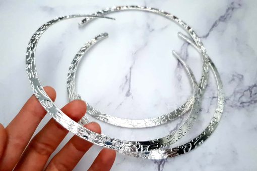 3 Pieces Of Silver Metal Necklaces For Pendant #25362