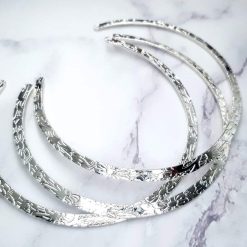 3 Pieces Of Silver Metal Necklaces For Pendant #25367