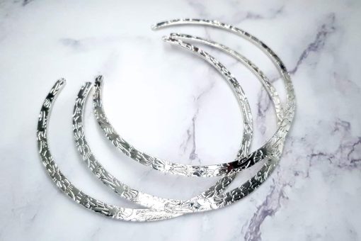 3 Pieces Of Silver Metal Necklaces For Pendant #25367