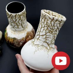 Decorate polymer clay vase base beautifully #26092