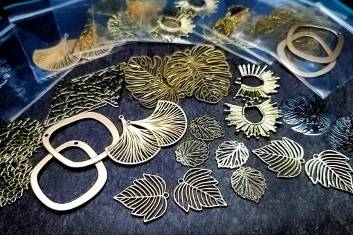 Mixed set 22 pieces earrings metal charms #27191