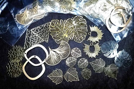 Mixed set 22 pieces earrings metal charms #27192