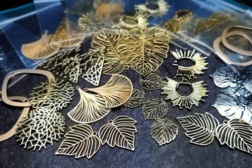 Mixed set 22 pieces earrings metal charms #27193