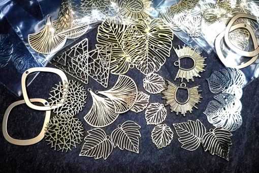 Mixed set 22 pieces earrings metal charms #27194