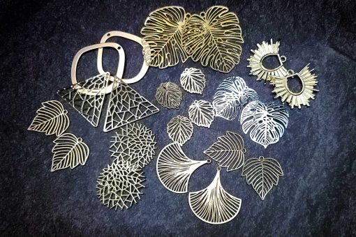 Mixed set 22 pieces earrings metal charms #27196