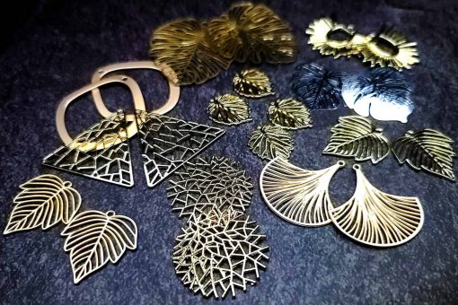 Mixed set 22 pieces earrings metal charms #27221