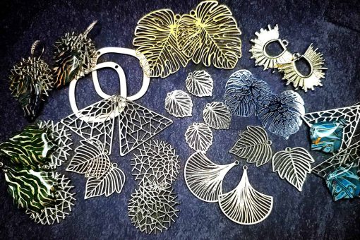 Mixed set 22 pieces earrings metal charms #27224