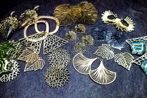 Mixed set 22 pieces earrings metal charms #27227