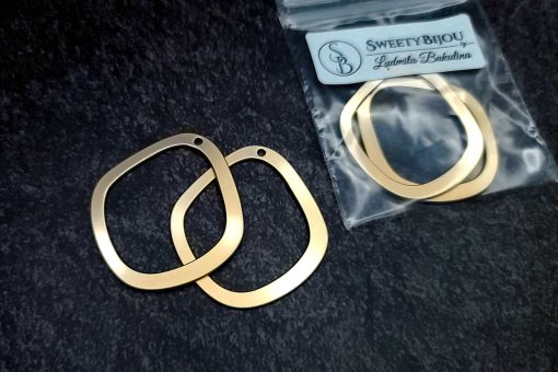 Pair of golden geometric charms for earrings #27198