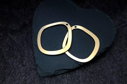 Pair of golden geometric charms for earrings #27199