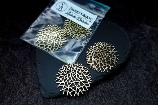 Golden color coral bushes charms for earrings #27228