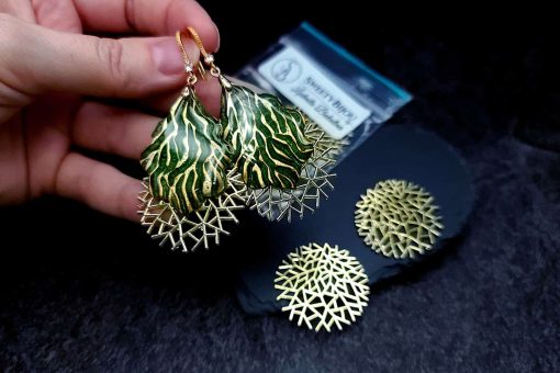 Golden color coral bushes charms for earrings #27239